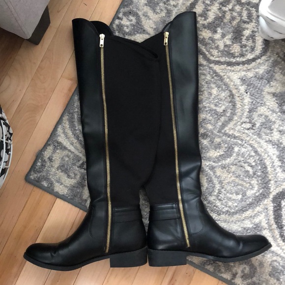 Black OTK boots - Picture 3 of 4